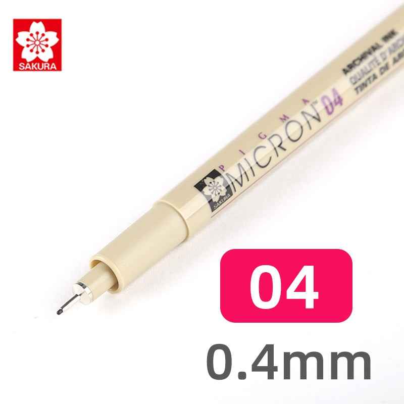 Sakura Pigma Micron Pen - Size 04 - 0.4 mm - Black (3 Pack) - TTpen