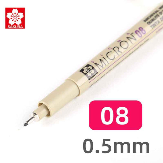 Sakura Pigma Micron Pen - Size 08 - 0.5 mm - Black (3 Pack) - TTpen
