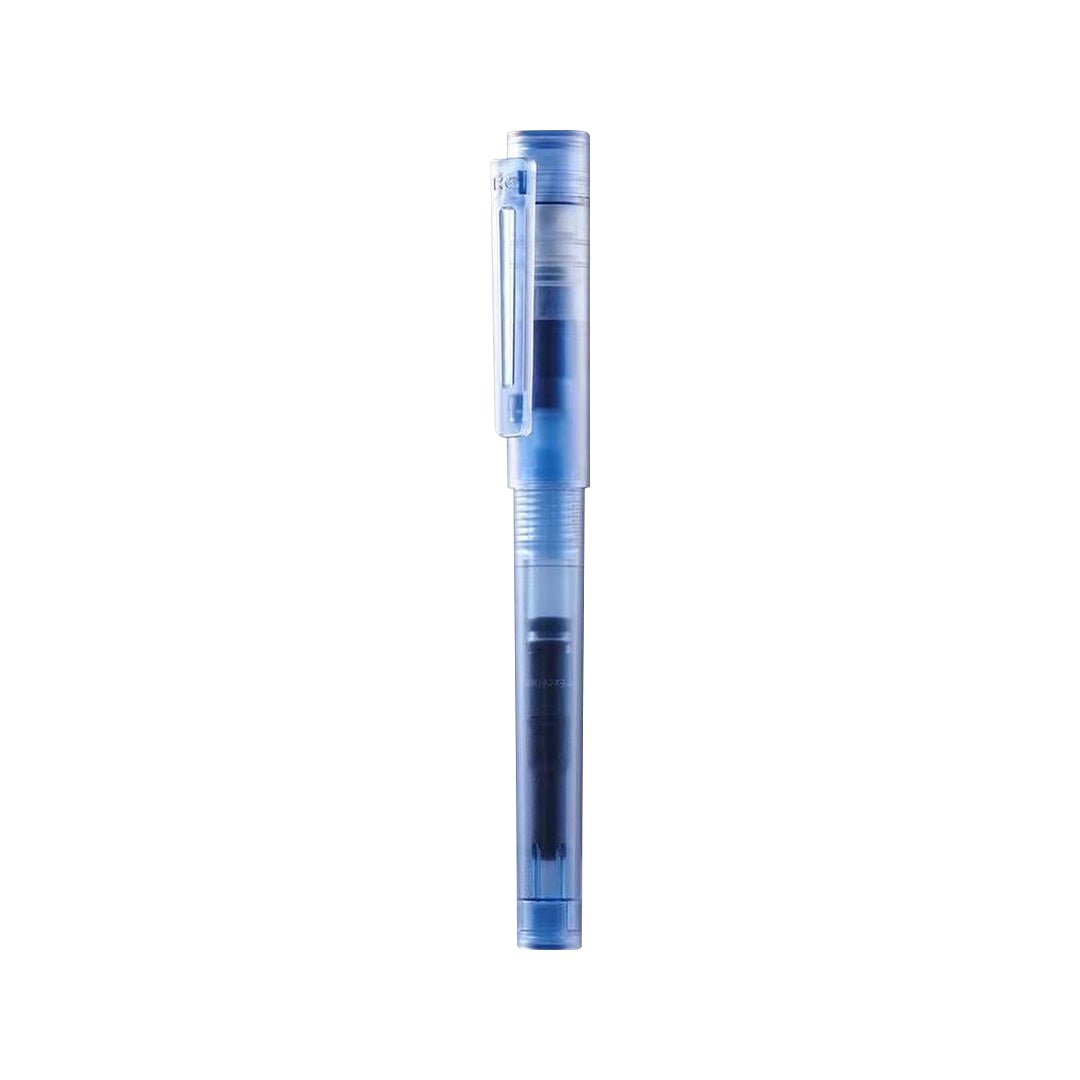 KACO SKY Premium Plastic Fountain Pen Transparent Extra Fine Blue