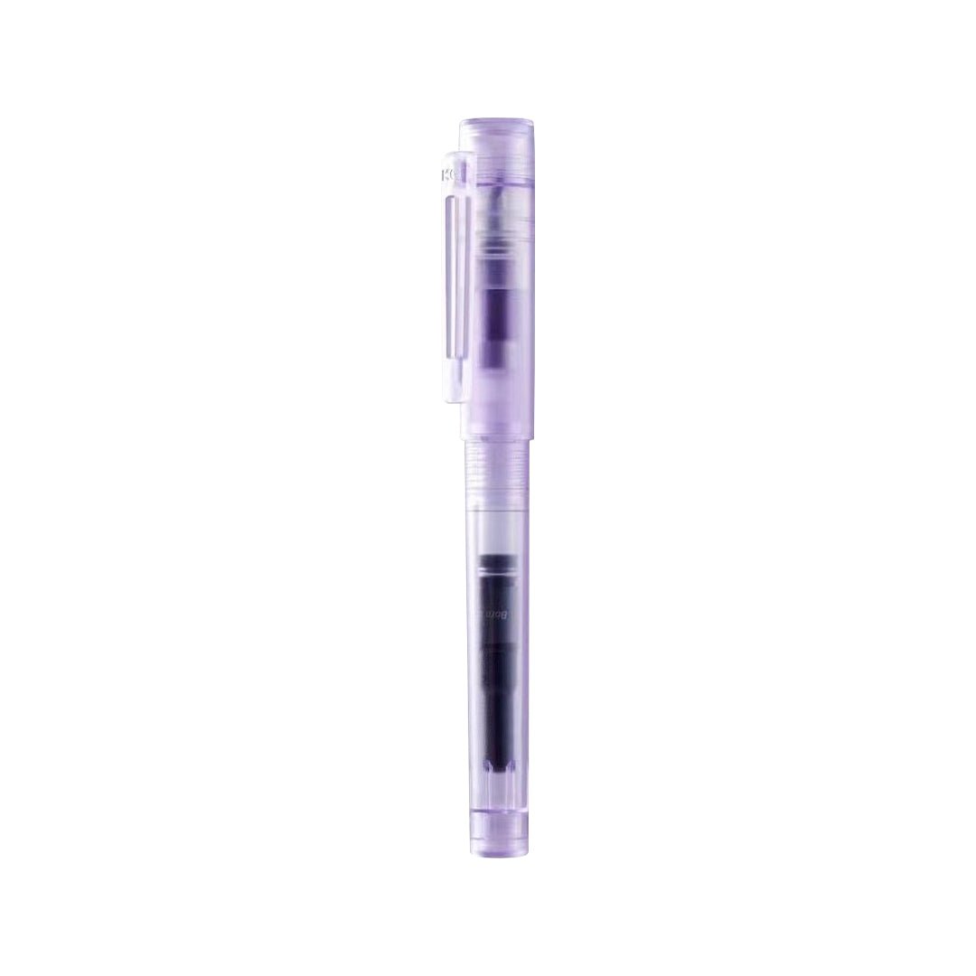 KACO SKY Premium Plastic Fountain Pen Transparent Extra Fine Purple