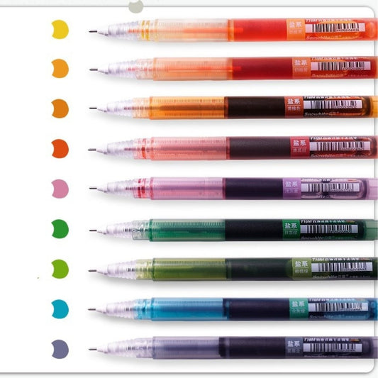Snowhite T16M Morandi 0.5 Rollerball Pen- Pack of 9 0.5mm
