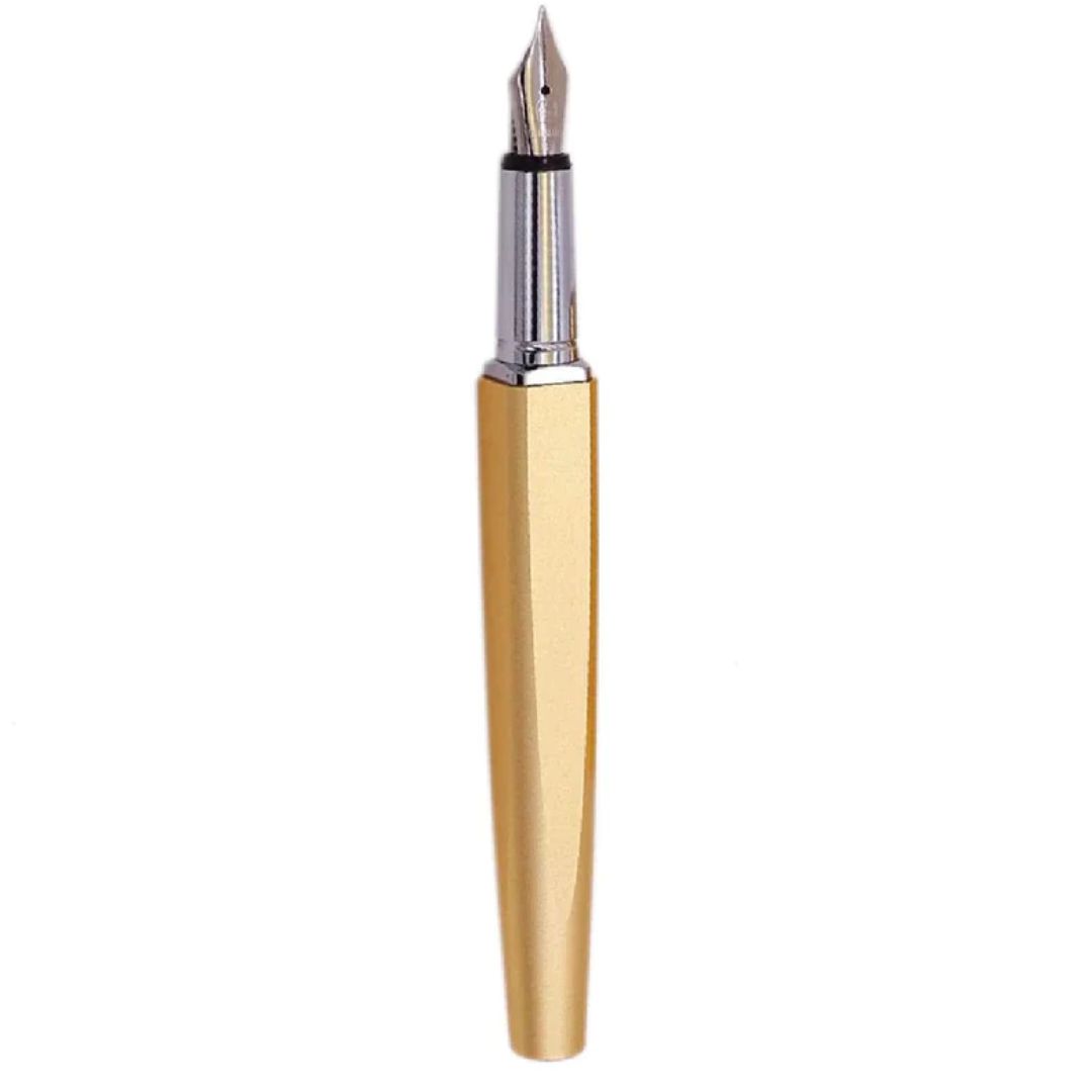 Kaco Square Fountain Pen Aluminum Fine Tan