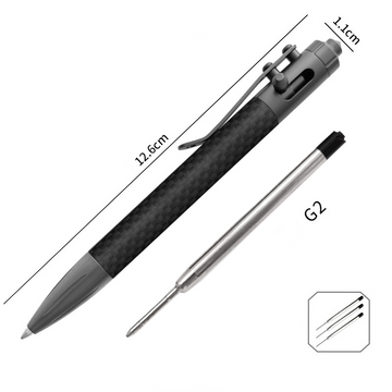 Tactical Carbon Fiber Pen for Self-Defense Includes 3 Refills