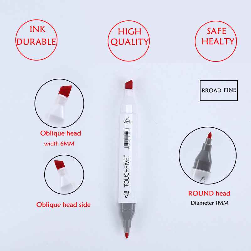 TouchFive Twin Markers 168 Full Colors Art Sketch Alcohol Based Pen Set - TTpen