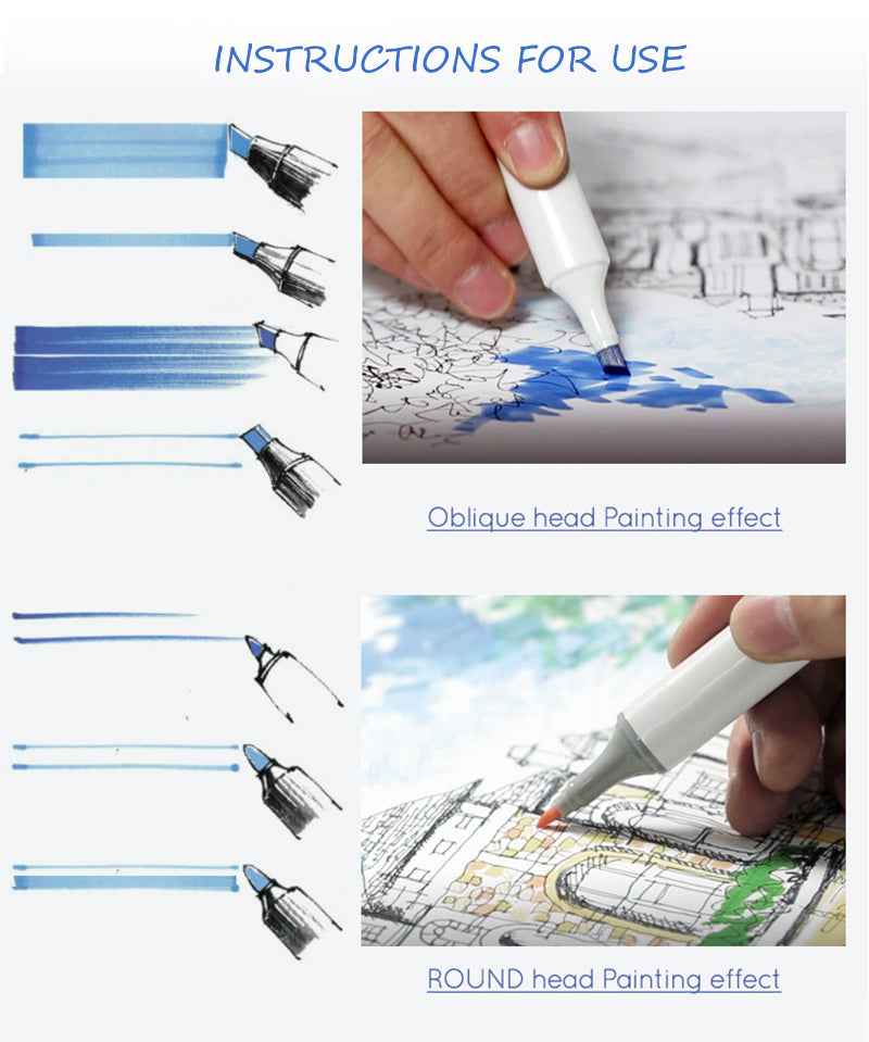 TOUCHNEW 80 Color Sketch Markers Animation Manga Set with Carry Bag - TTpen