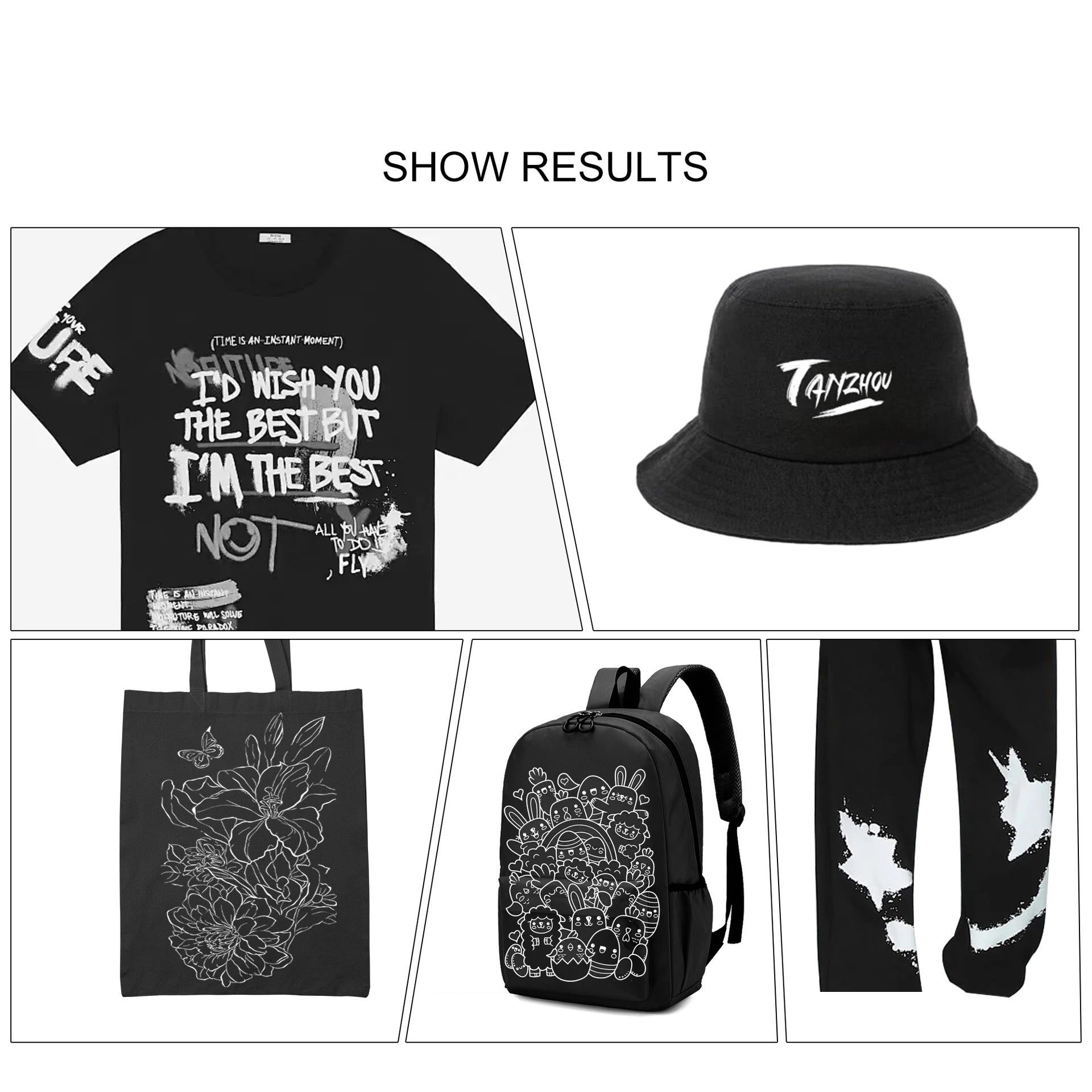 White Fabric Markers Permanent Paint for Dark Clothes 6 Pack