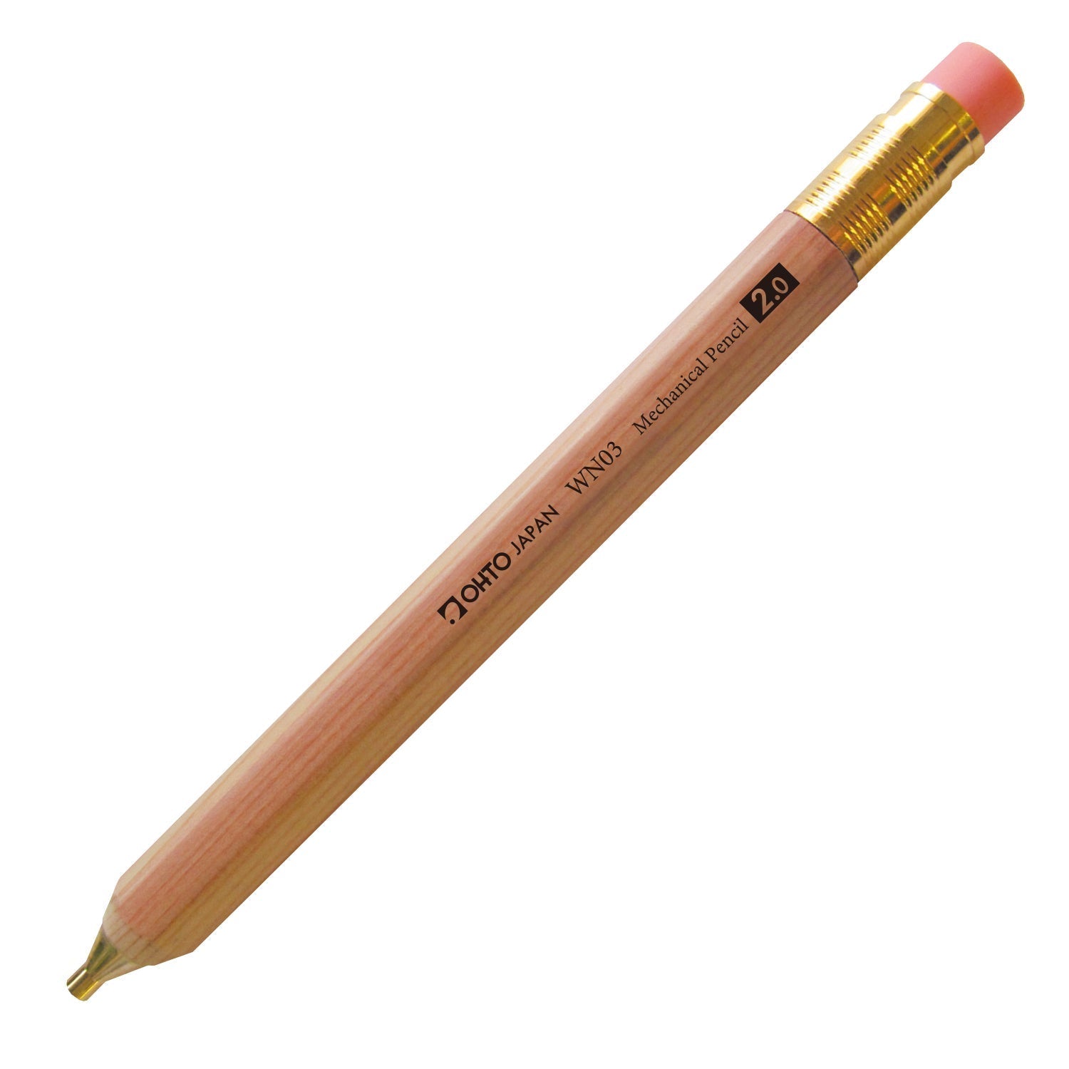 OHTO WN03 Wooden Pencil-Shaped Mechanical Pencil 2.0MM