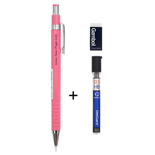 Zebra Color Flight 05 Mechanical Pencil 0.5mm with Leads and Eraser
