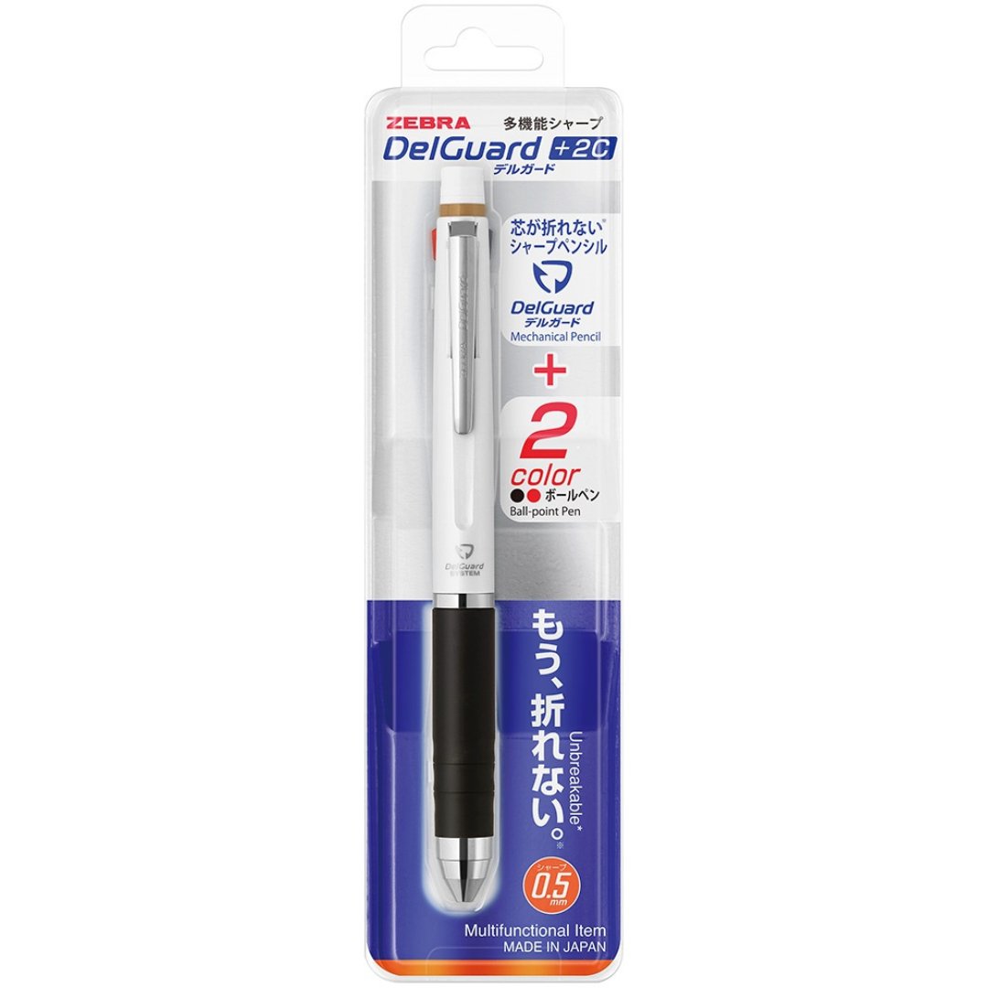 Zebra Delguard + 2C Multifunctional Mechanical Pencil White