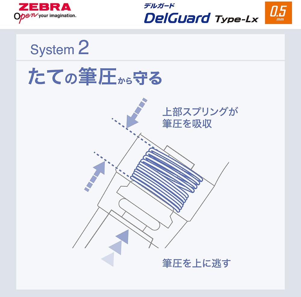 Zebra DelGuard Mechanical Pencil 0.5mm Limited Colors