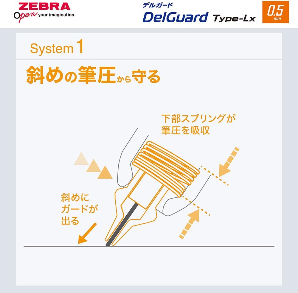 Zebra DelGuard Mechanical Pencil 0.5mm Limited Colors