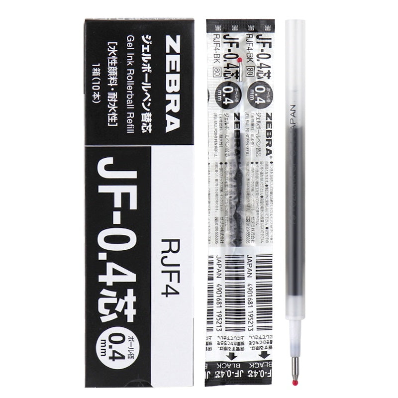 Zebra JF-0.4 Sarasa Gel Ballpoint Pen Refills,0.4mm,10 Pack