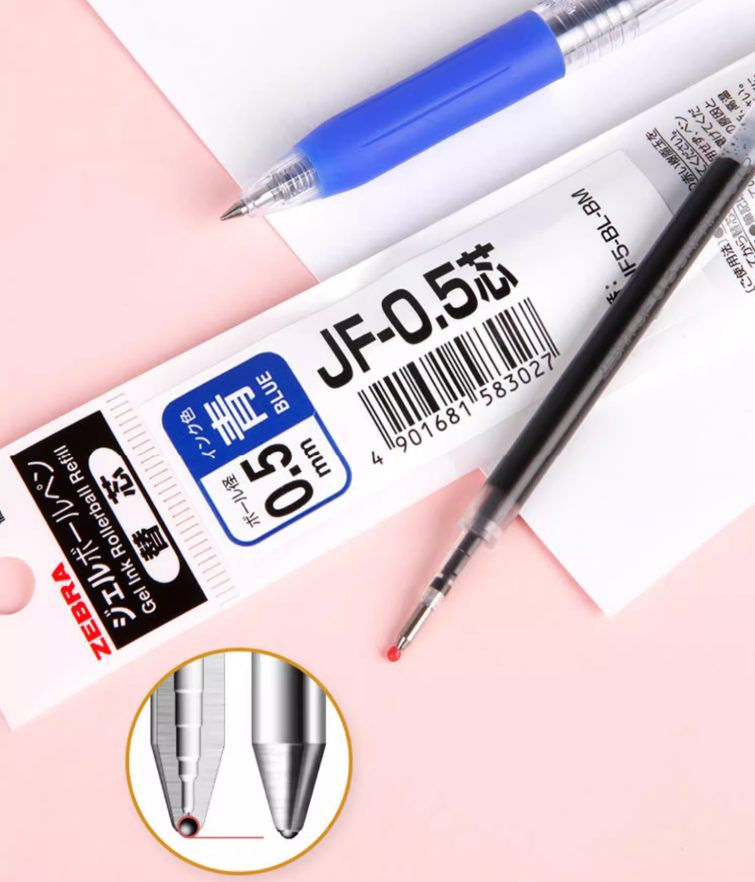 Zebra Sarasa Gel Ballpoint Pen Refills,JF-0.5,10 PACK