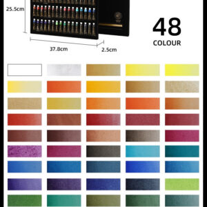 Paul Rubens Profesional Artist Watercolor Paint Set,5ml Tube,48 Colors