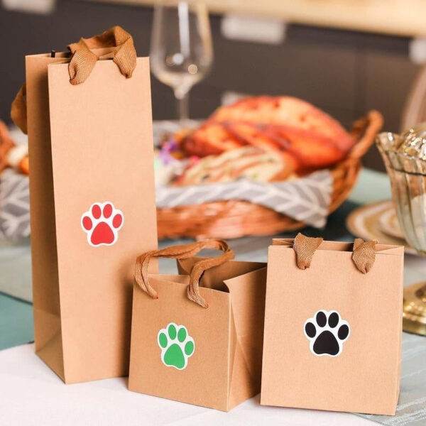 1000pcs Dog Paw Prints Stickers,1 inch