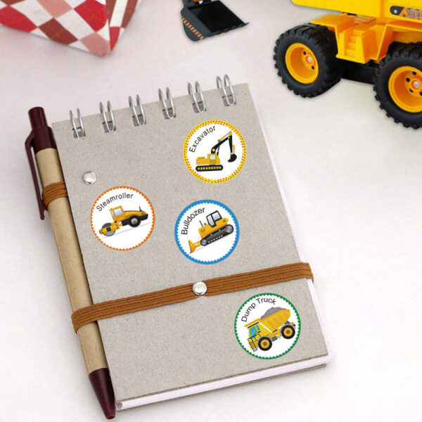 500 Pieces Truck Stickers for Kids 1.5 INCH