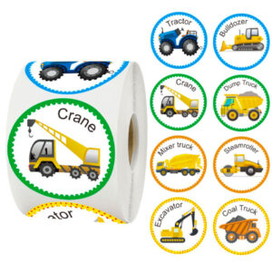 500 Pieces Truck Stickers for Kids 1.5 INCH