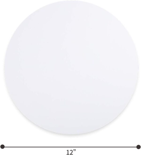 12 Inch Round Canvas Panel Board for Painting 6 Pack