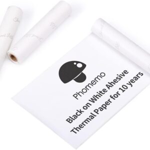 Phomemo White Adhesive Thermal Sticker Paper 107mm for M04S/M04AS Printer