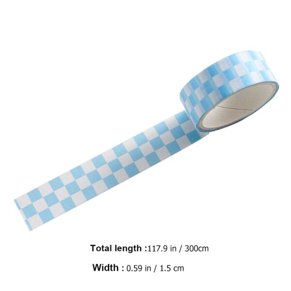 6 Rolls Checkerboard Washi Tape - Image 2