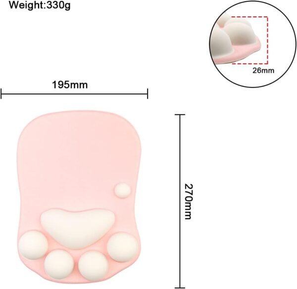 Cat Paw Mousepads Non-Slip Rubber Base Mousepad for Gaming PC Laptop