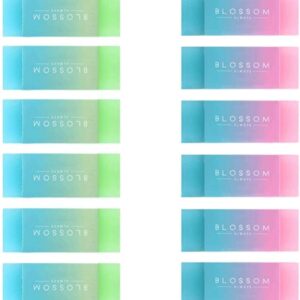 DELI 71081 BLOSSOM Pencil Erasers 12 Pack