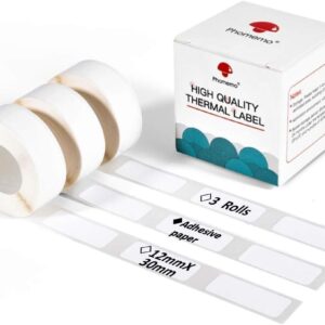 Phomemo D30 Adhesive White Label Paper (12mm X 30mm)