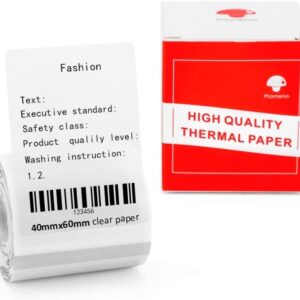 Phomemo M200/M110S Clear Adhesive Thermal Label,40mm X 60mm