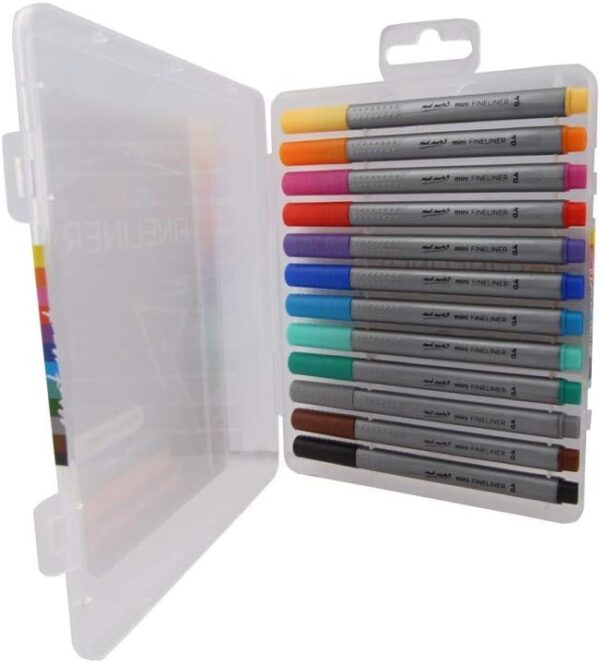 Mont Marte Mini Fineliner 12pcs Set,Tri Grip,Odour Free