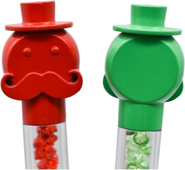 12PCS Fun Mustache Hat Ballpoint Pens Retractable Black Ink