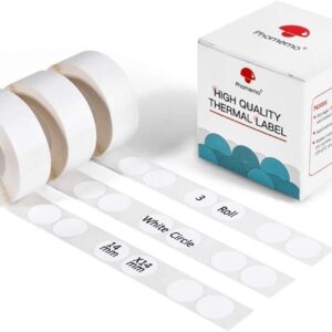 Phomemo D30 Adhesive White Circle Label Paper (14mm X 28mm)