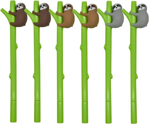 9PCS Cute Sloth Pens Kawaii Bradypod Climbing Tree Pens 0.5 mm