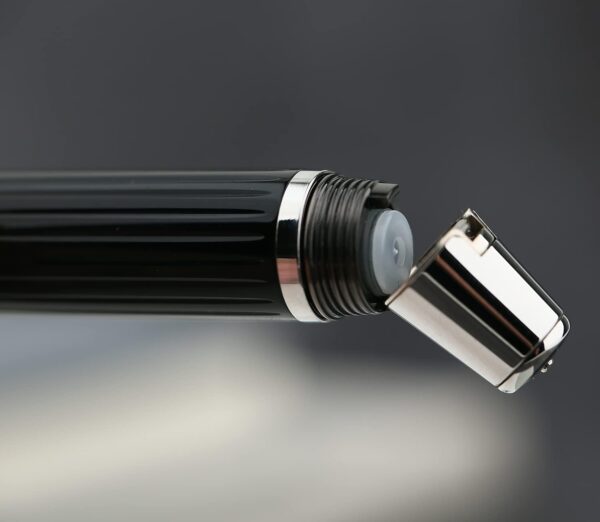 Majohn X1 Retractable Fountain Pen Black Resin,Iridium Extra Nib