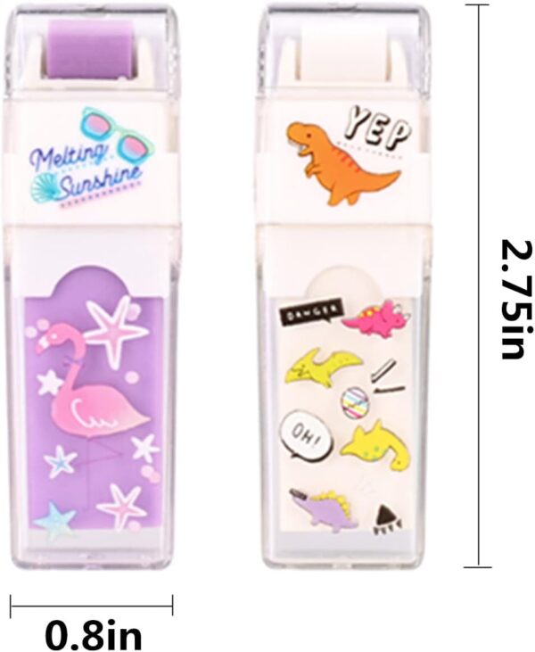6PCS Cute Animals Pencil Erasers for Kids