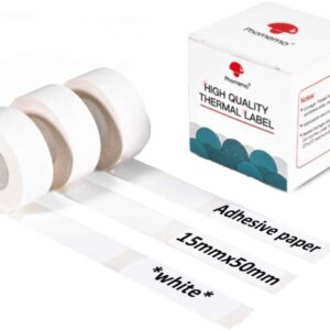 Phomemo D30 Adhesive White Label Paper (15mm X 50mm)