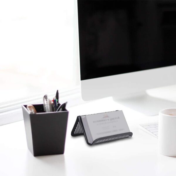 8pcs Business Card Holder Metal Mesh