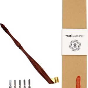 Oblique Calligraphy Nib Pen Point Holder Dip Pen 5 Flat Nibs