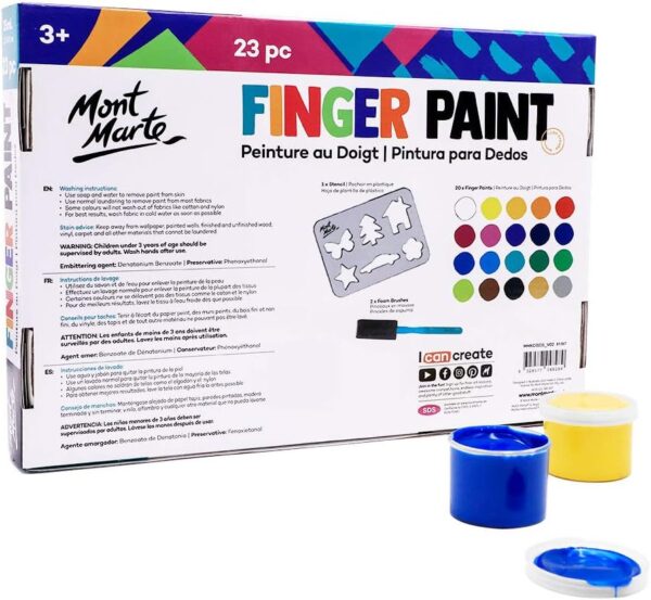 MONT MARTE 23 Piece Finger Paint Set