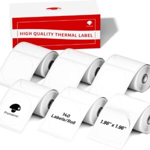 Phomemo M110/M120/M200/M220 Thermal Paper 50x50mm Labels White
