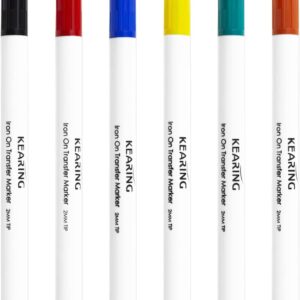 KEARING Iron On Transfer Marker Pens 2MM Sublimation 6 Color