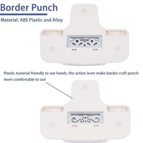 2 Pieces Border Punch for DIY Paper Crafts Scrapbooking Cards