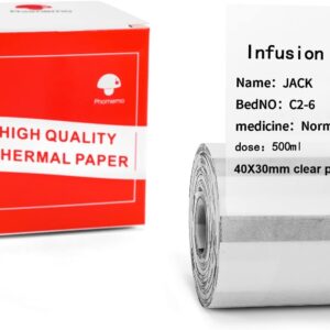 Phomemo M200/M110S Clear Adhesive Thermal Label,40mm X 30mm