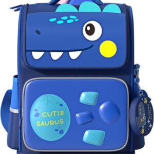 M&G Kids Large Capacity Blue Dinosaur Backpack Boys School Bag