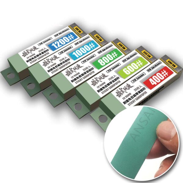 125PCS Wet/Dry Reuse Wear-Resisting Sticky Sandpaper Assorted Grit