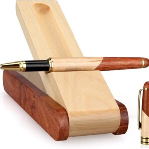 Luxury Wooden Ballpoint Pen Gift Set with Case Display