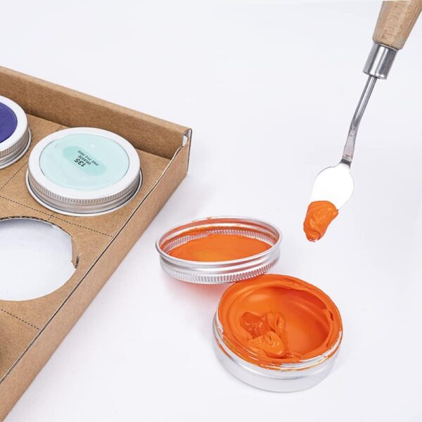 9PCS Painting Palette Knives Stainless Steel with Wood Handle