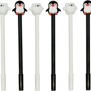 8PCS Penguin Polar Bear Gel Pens Black Ink 0.5mm for Kids School