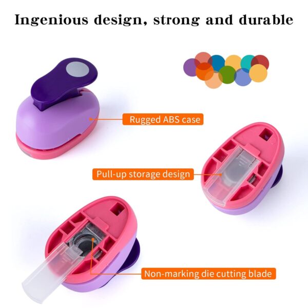 1.5inch 1inch 0.6inch Circle Punch for Paper Crafts 3 Pack