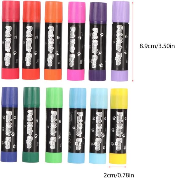 12 Colors Washable Temporary Hair Dye for Dogs Cats