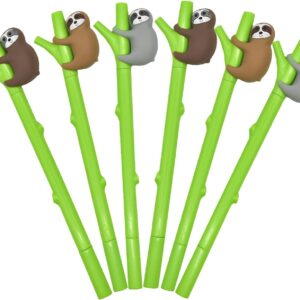9PCS Cute Sloth Pens Kawaii Bradypod Climbing Tree Pens 0.5 mm